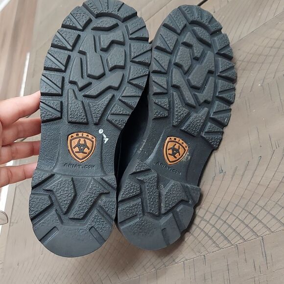 Ariat Black Pebbled Leather Mule Loafers Sz 5.5B - Picture 8 of 11